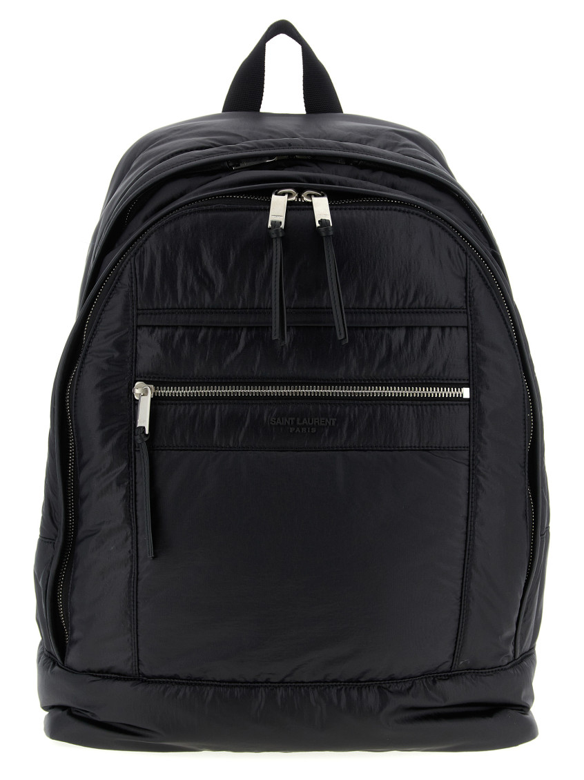 Saint Laurent Urban Style Backpack Featuring Multiple Elements In Black