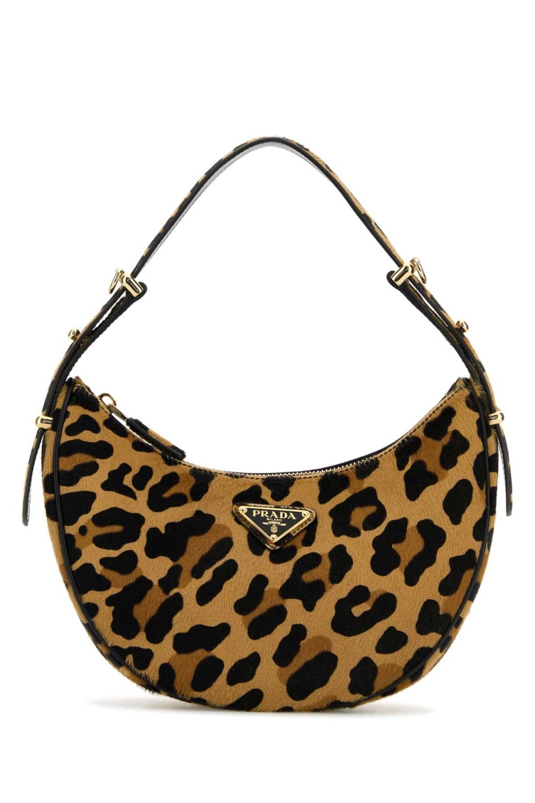 Prada Leopard Print Arqua Handbag In Leopard Print