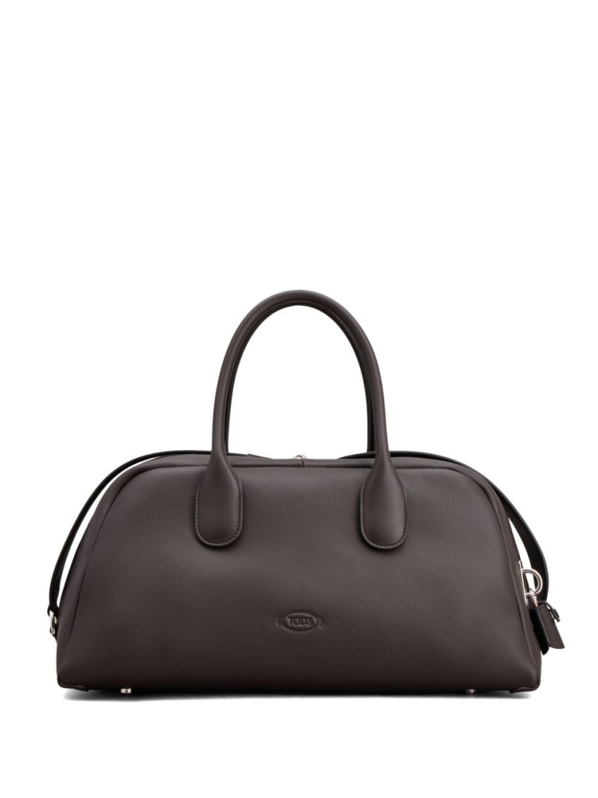 Shop Tod's Dark Brown Darsena Duffle Bag
