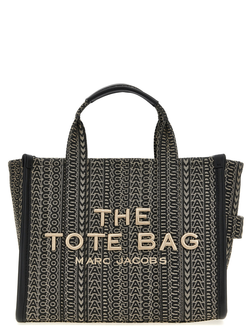 Marc Jacobs Sac Cabas The Monogram Jacquard Large Tote Bag In Black