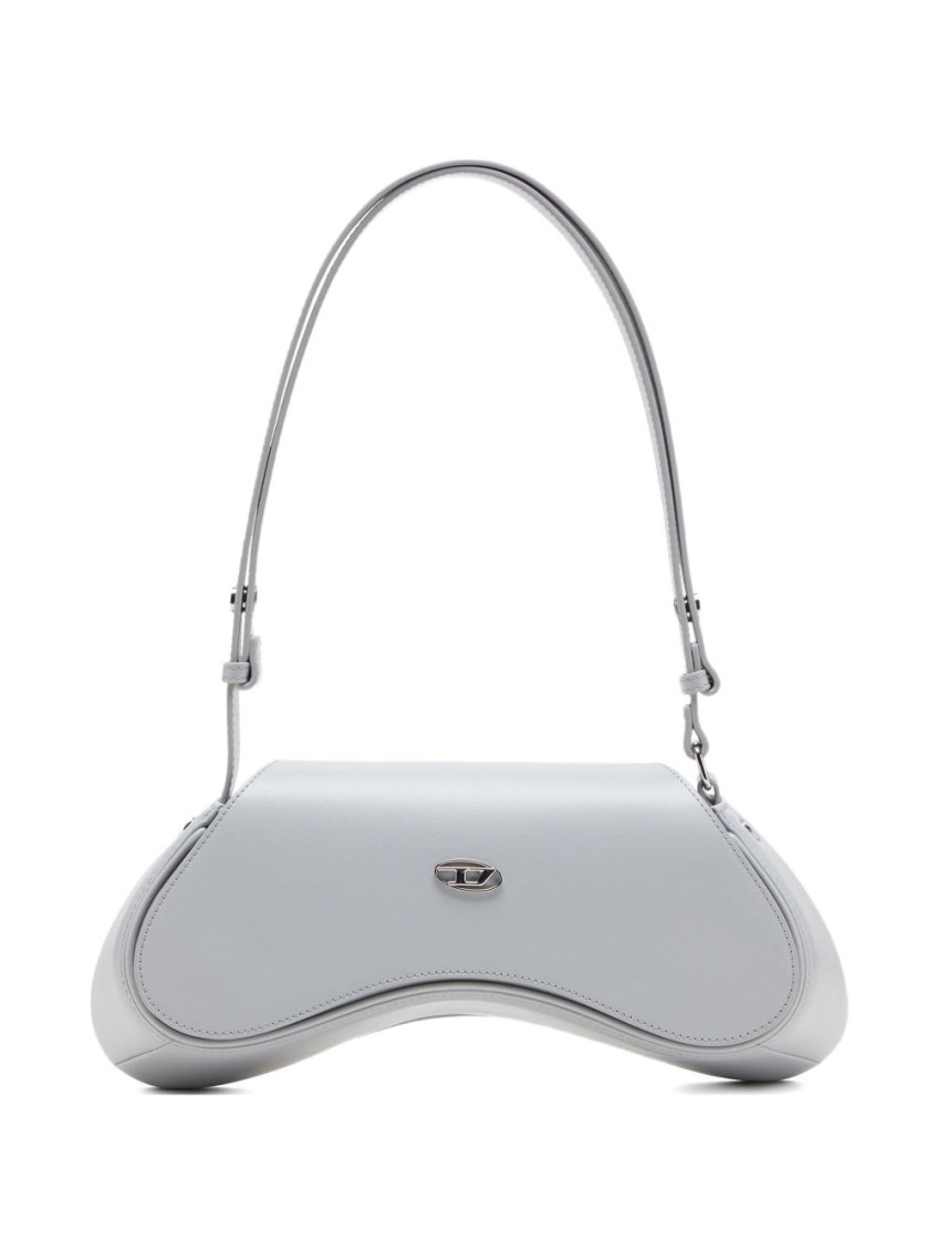 Diesel Play-crossbody Bag In Semi Gloss Leather In Gray