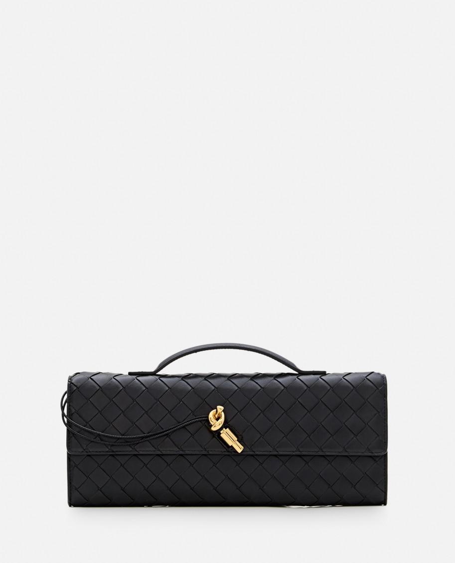 Bottega Veneta Women Black Andiamo Clutch, Onesize Luxury Clutches For Women Darveys