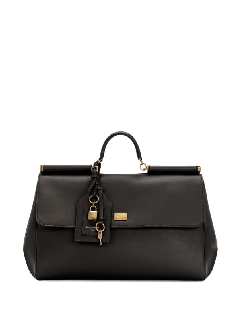 Dolce & Gabbana Black Sicily Satchel In Black