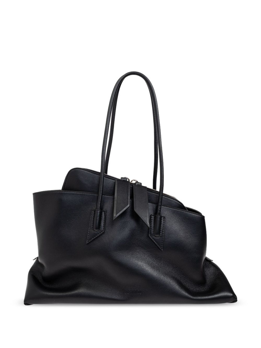 Attico Black La Passeggiata Medium Tote In Black