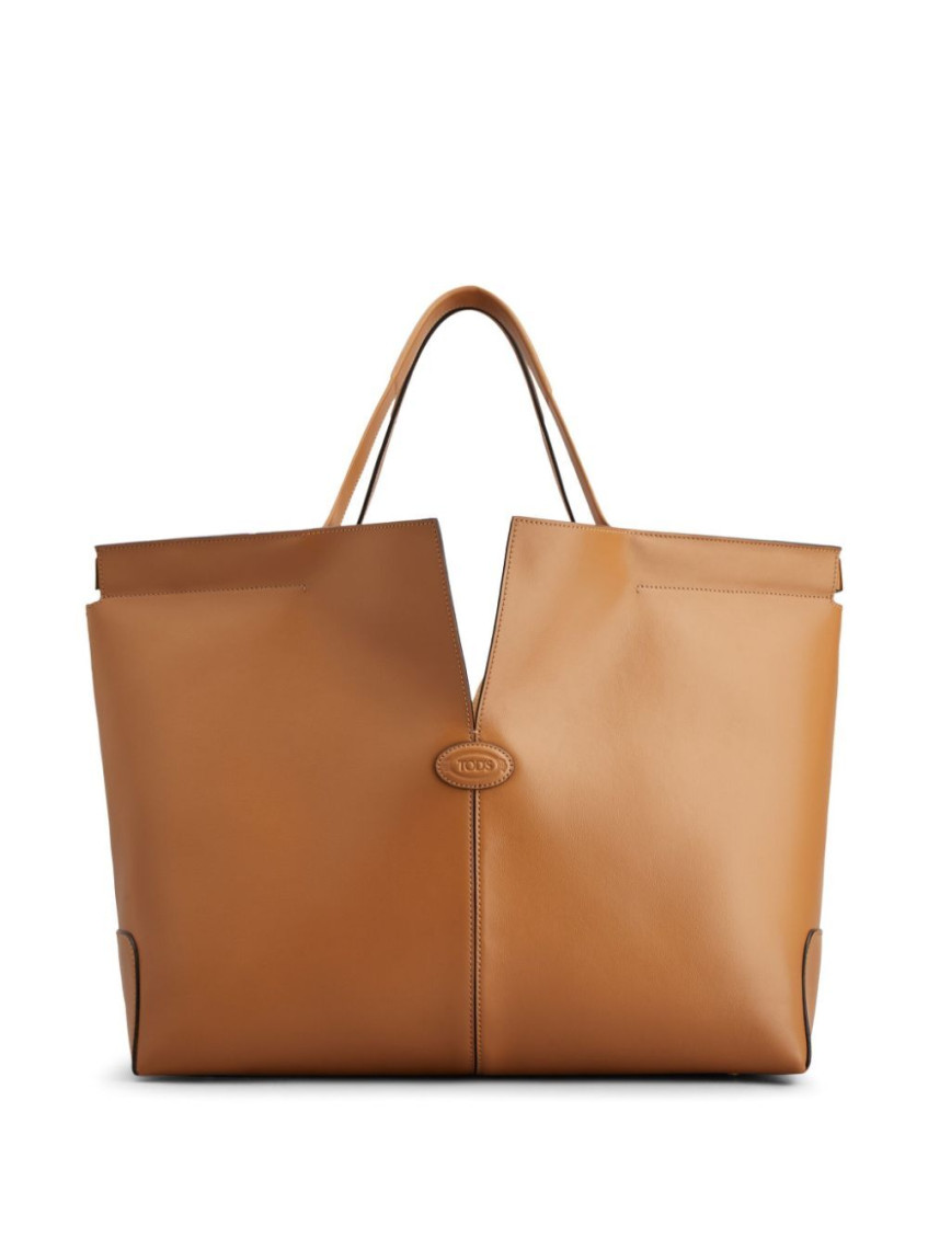 Tod's Brown Di Folio Medium Tote Bag In Brown