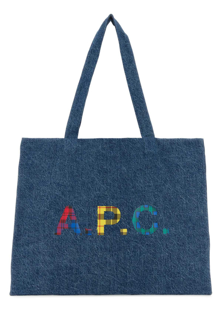 Shop Apc Denim Diane Tote Bag