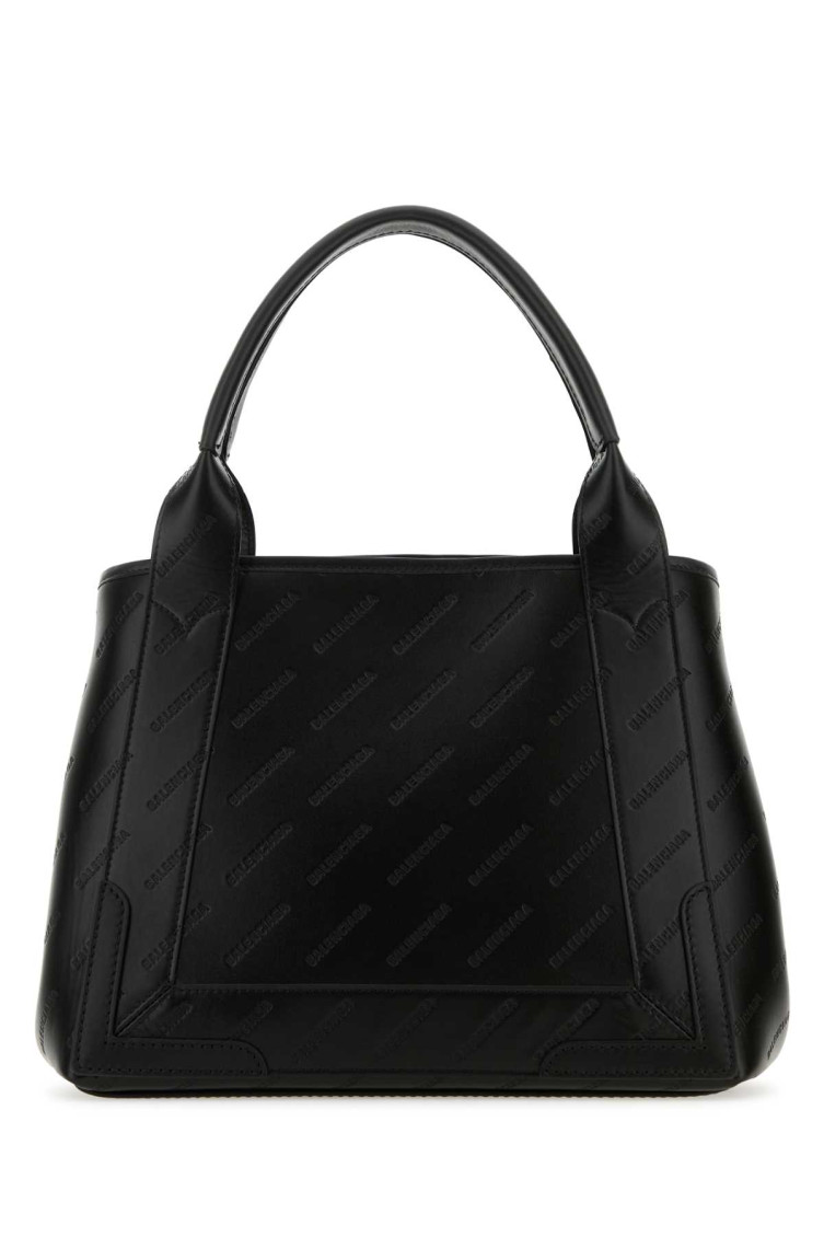 Balenciaga Structured Xs Handbag In Navy In Black