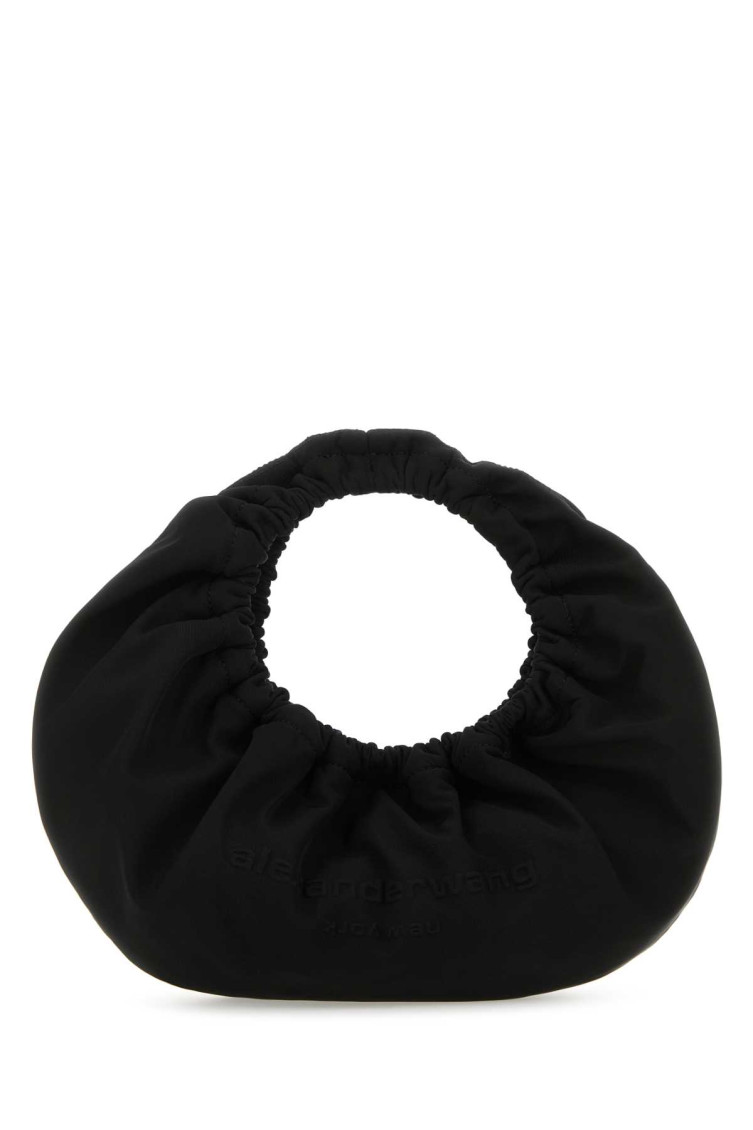 Alexander Wang Black Leather Twisty Shoulder Bag In Black