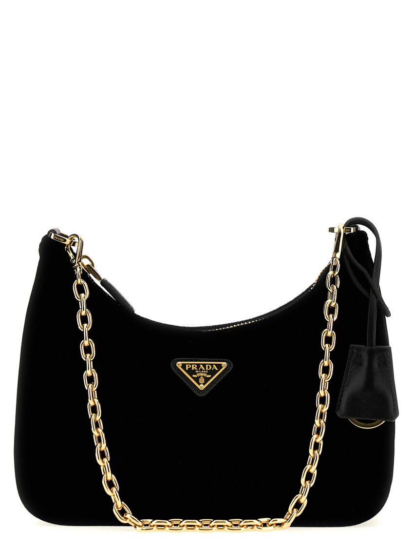 Prada Black Re-edition Mini Handbag In Black