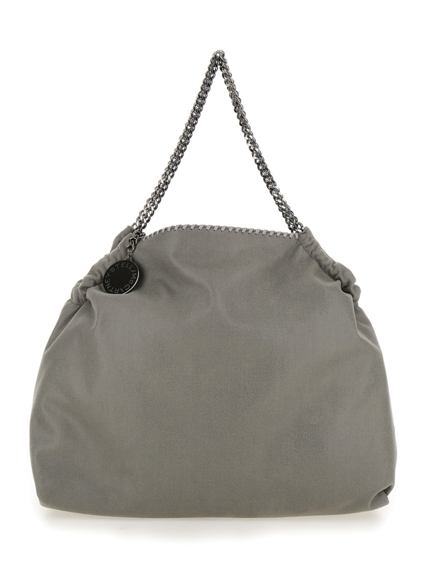 Stella Mccartney Grey Falabella Drawstring Tote Bag In Grey