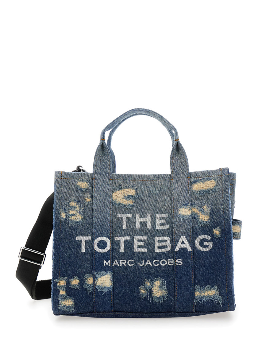 Marc Jacobs The Medium Tote Cotton Tote In Blue