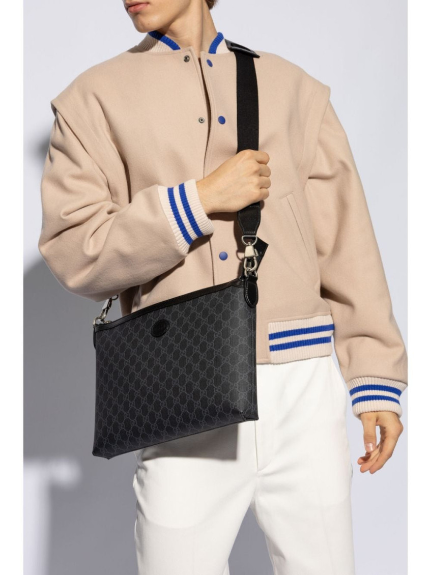 Gucci Black GG Supreme Canvas Crossbody Bag for Men Online USA at