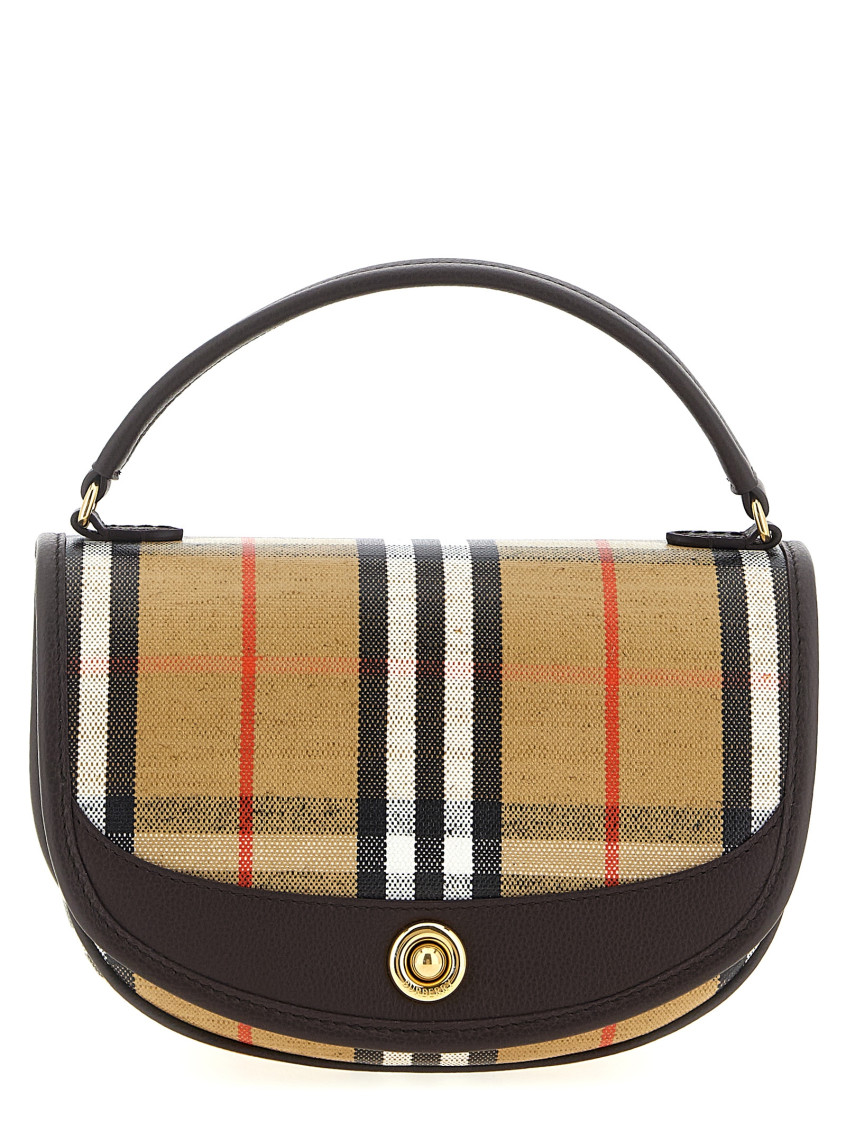 Burberry Mini Handbag With Check Pattern And Top Handle