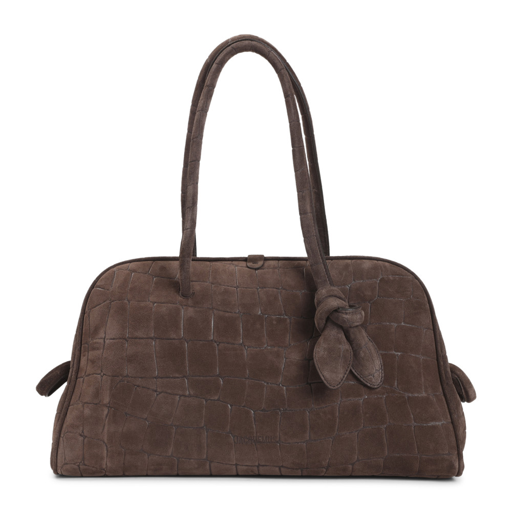 Jacquemus Womens Dark Brown Le Turismo Embossed Leather-suede Shoulder Bag In Brown