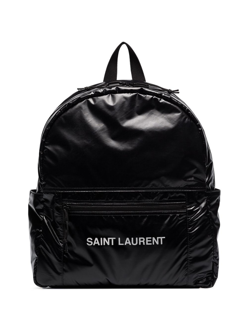 Saint Laurent Black Nuxx Nylon Backpack In Black