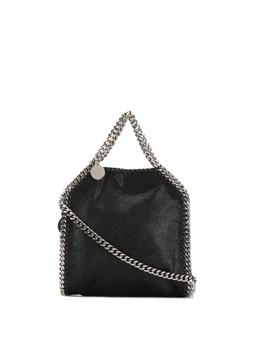 Stella Mccartney Black Falabella Tiny Tote Bag In Black