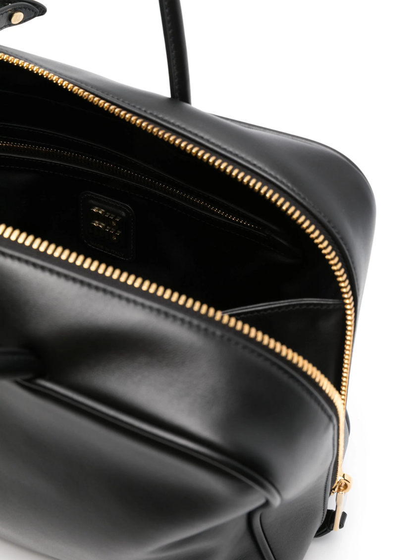 Miu Miu Black Beau Top Zip Tote for Women Online India at Darveys.com