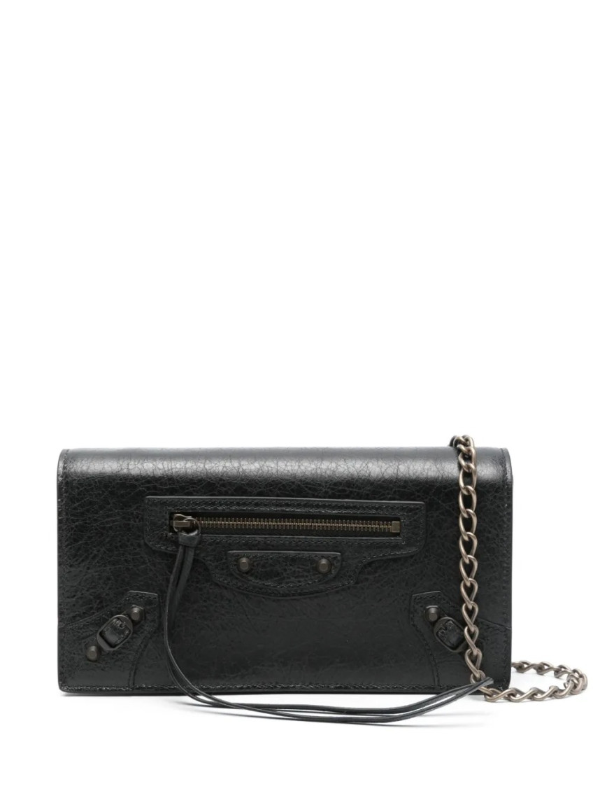 Balenciaga Le City Wallet On Chain Bags In Black