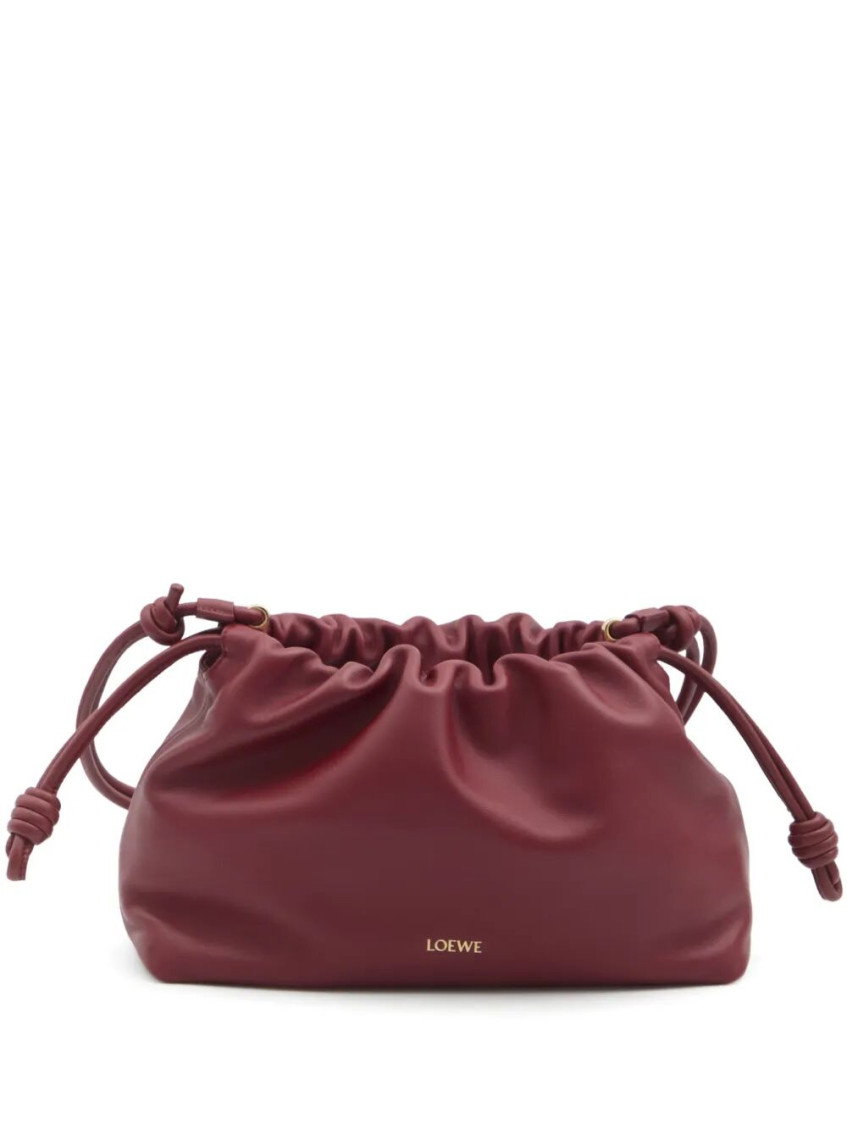 Loewe Medium Flamenco Purse Knotted Straps In Red