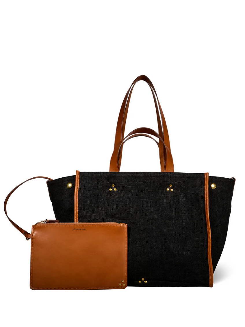 Shop Jérôme Dreyfuss Black Lon Medium Tote