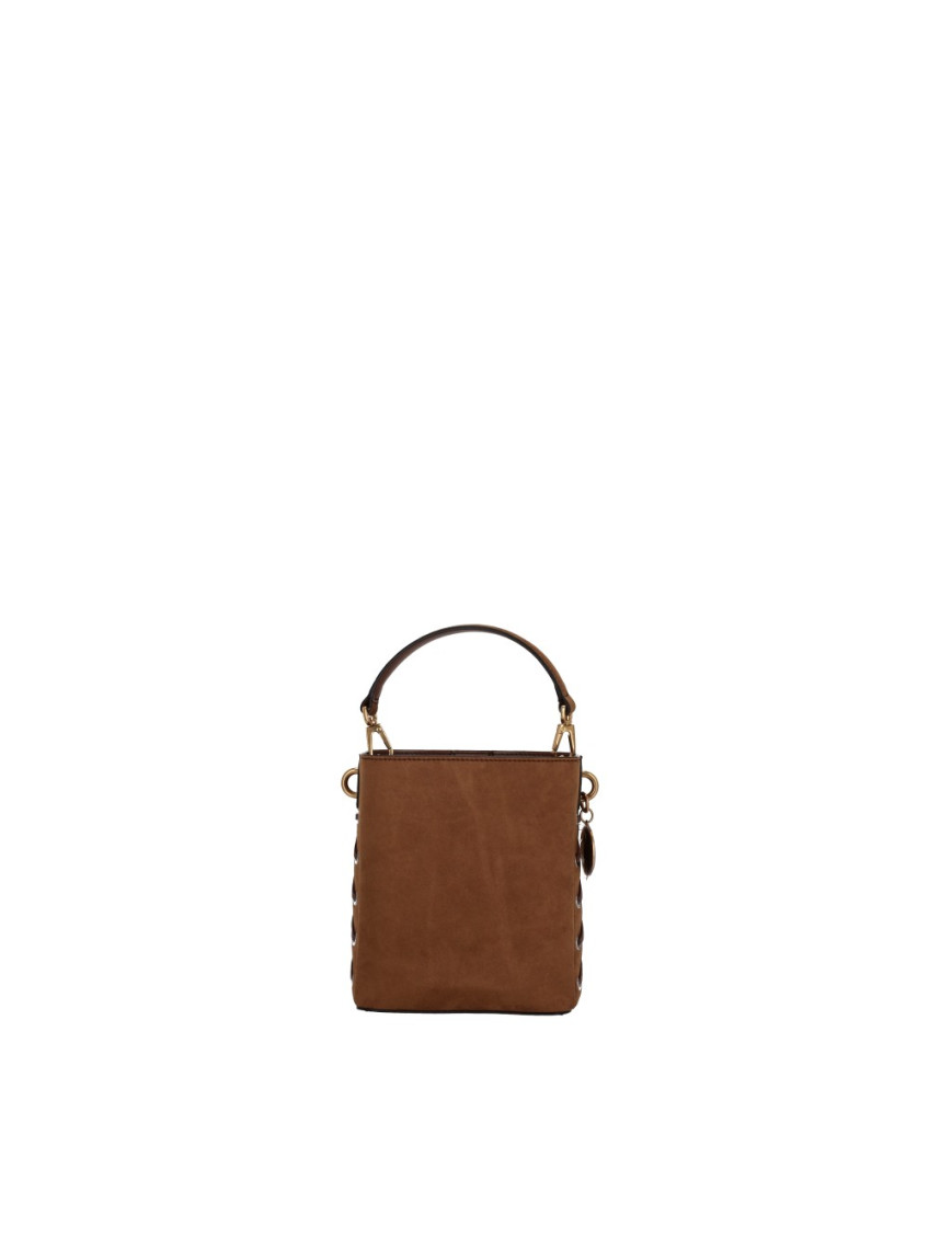 Stella Mccartney Brown Corset-detail Bucket Bag