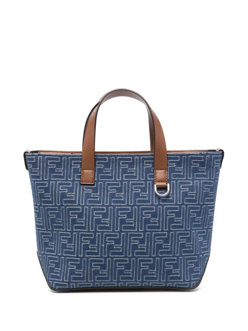 Fendi Blue Ff Small Tote
