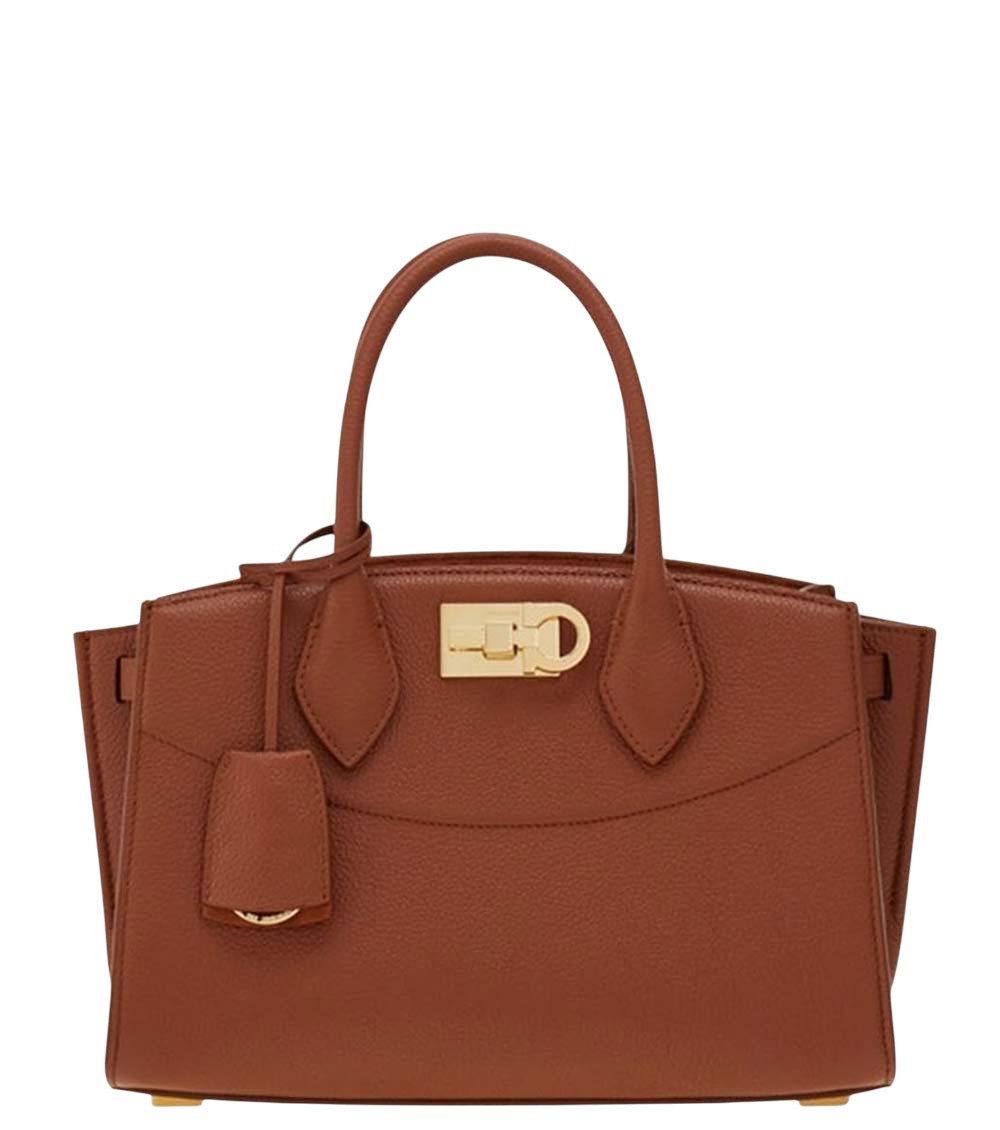 Ferragamo Brown Studio Large Tote for Women Online USA at Darveys.com