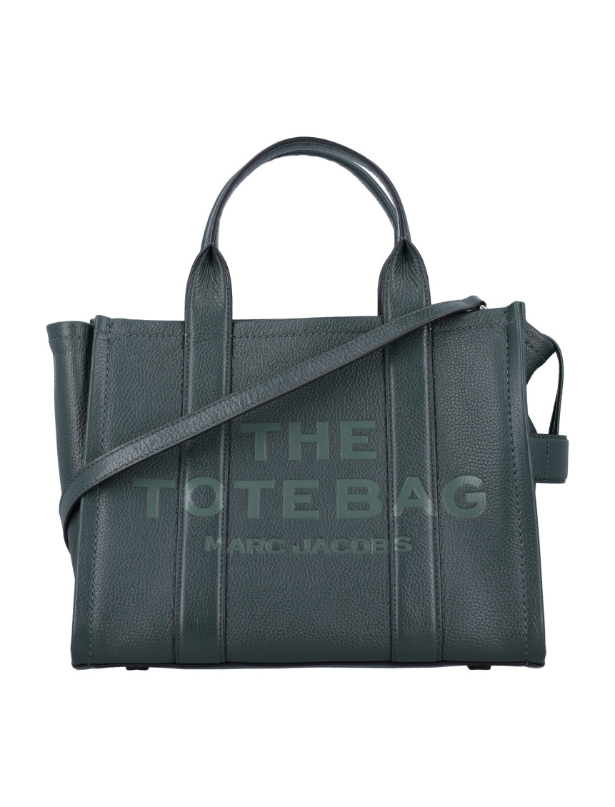 Marc Jacobs Green The Leather Medium Tote In Green