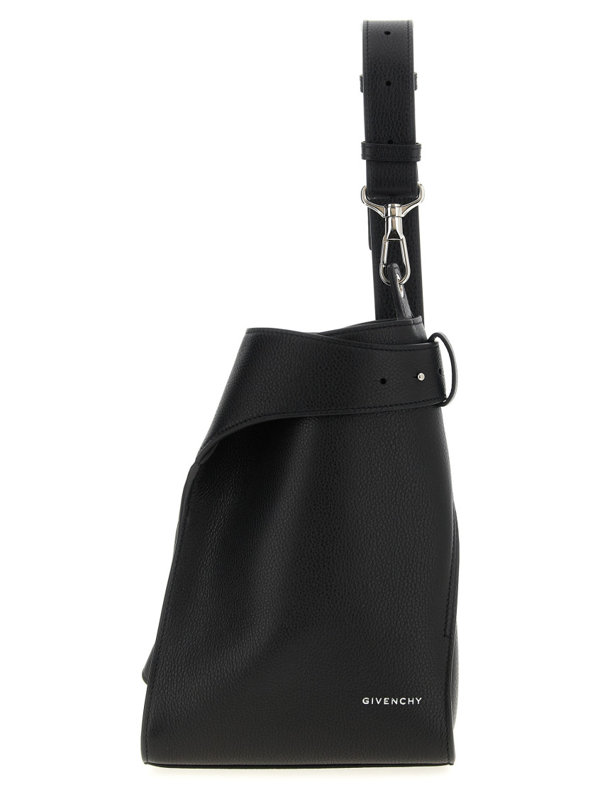 Givenchy Small Leather Crossbody Bag With Adjustable Strap In Black