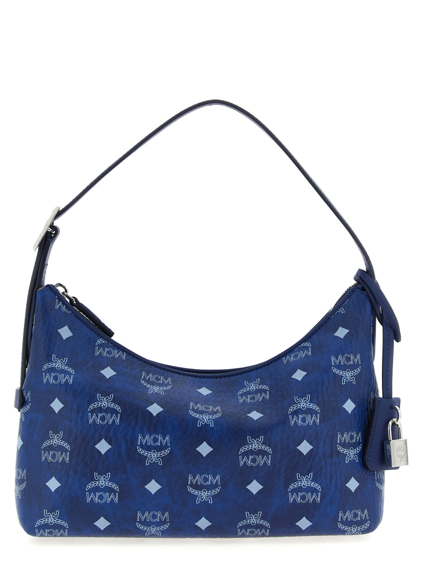 Mcm Blue Aren Small Shoulder Bag