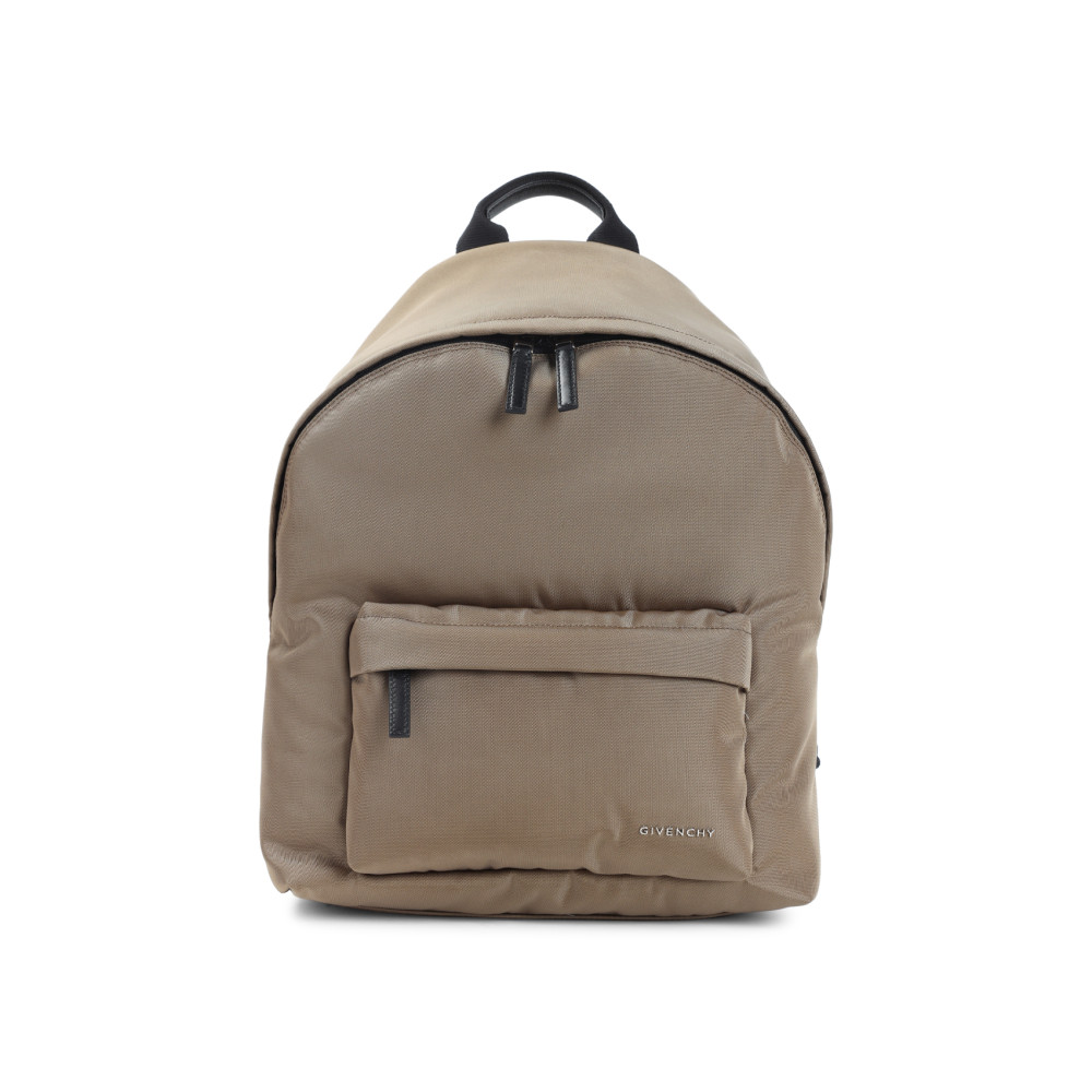 Givenchy Canvas And Leather Backpack With Logo Detail In Sand