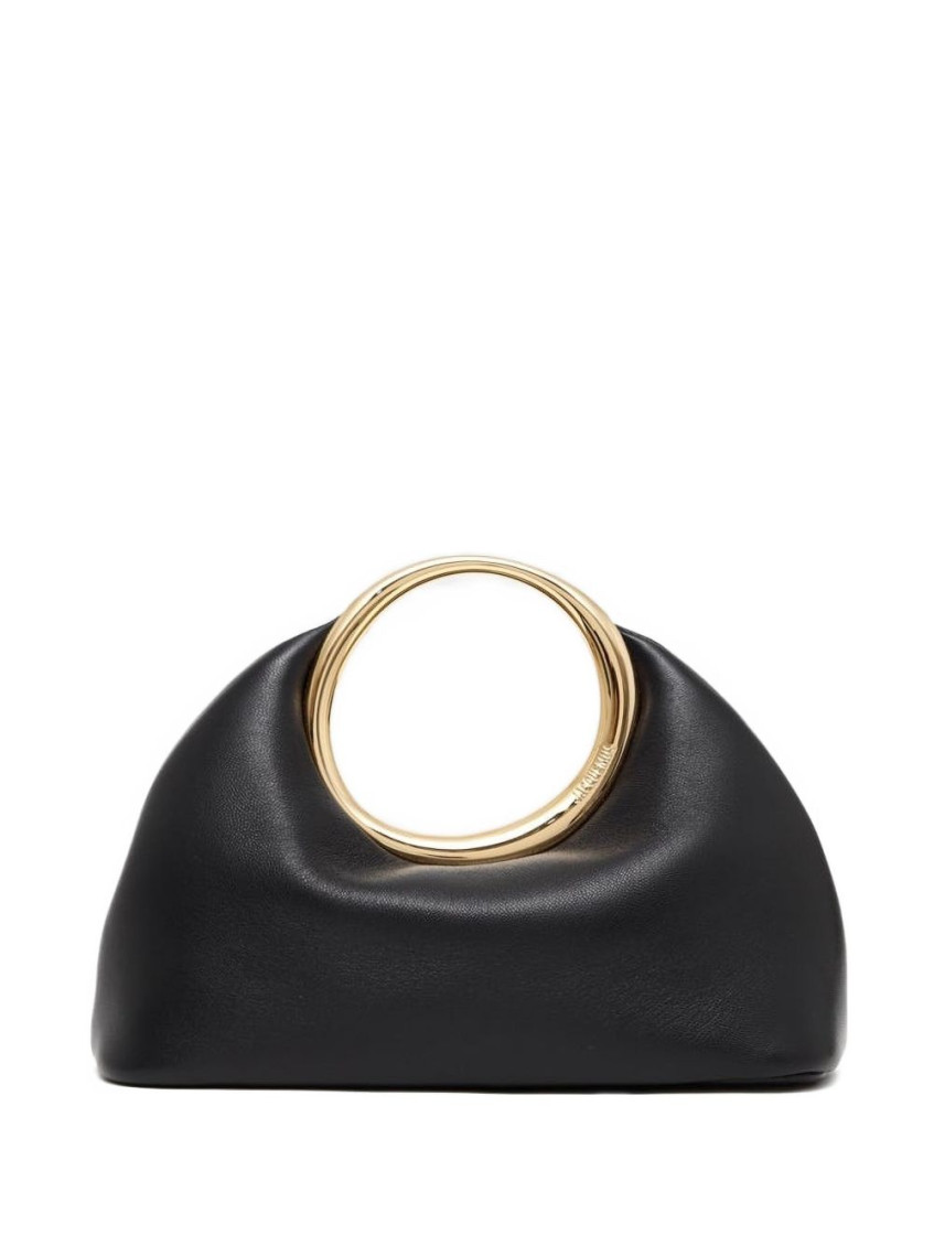 Jacquemus Small Calino Leather Top Handle Bag In Black