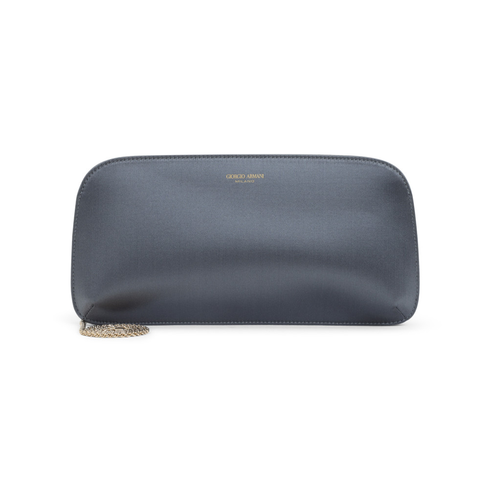 Giorgio Armani Grey La Prima Clutch In Gray