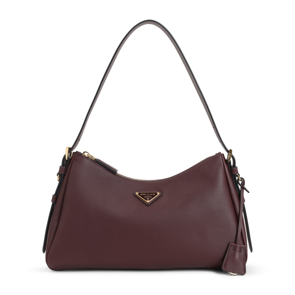 Prada Medium Aimee Shoulder Bag In Leather In Red