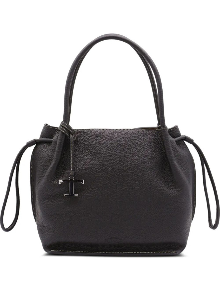 Tod's Leather Medium Bucket Bag In Black