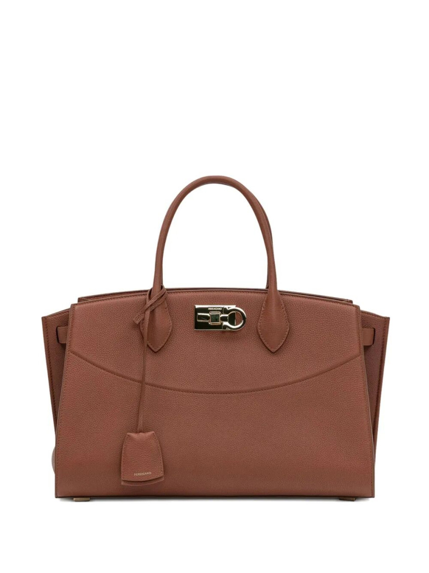 Ferragamo Brown Studio Tote In Brown