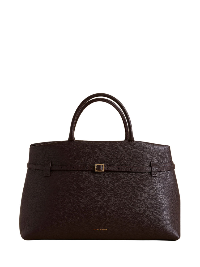 Manu Atelier Dark Brown Le Cambon 40 Handbag In Brown