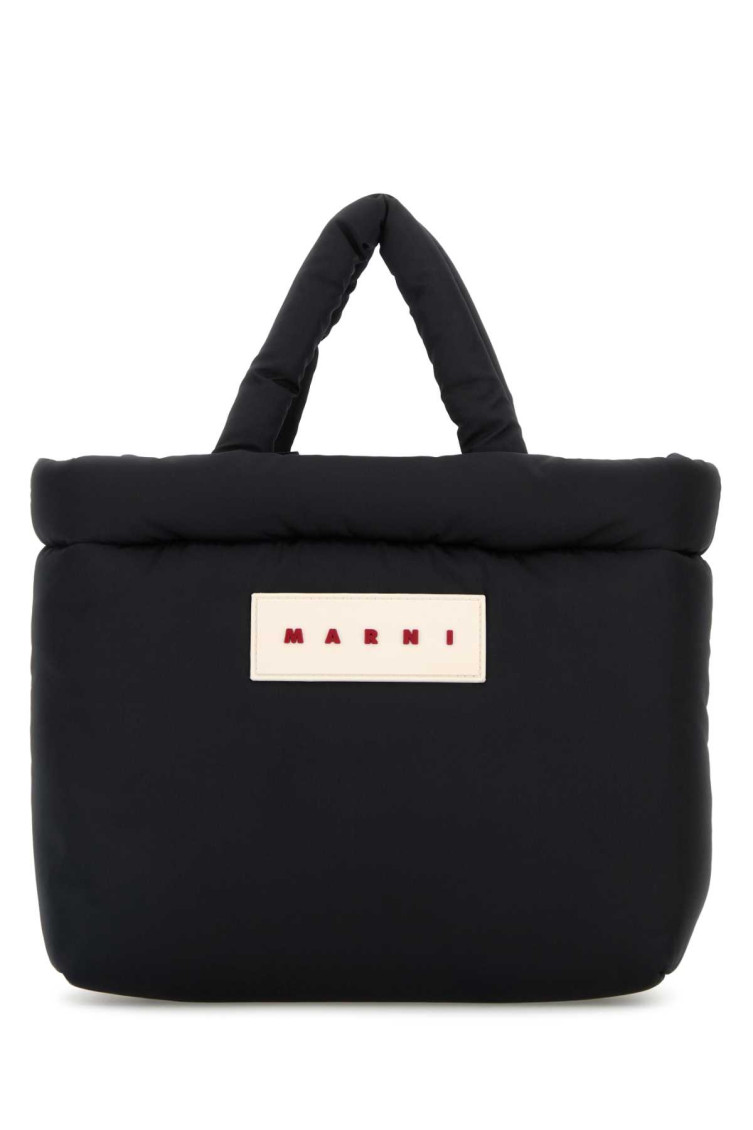 Marni Borsa A Mano In Tessuto Nero  Donna In Black