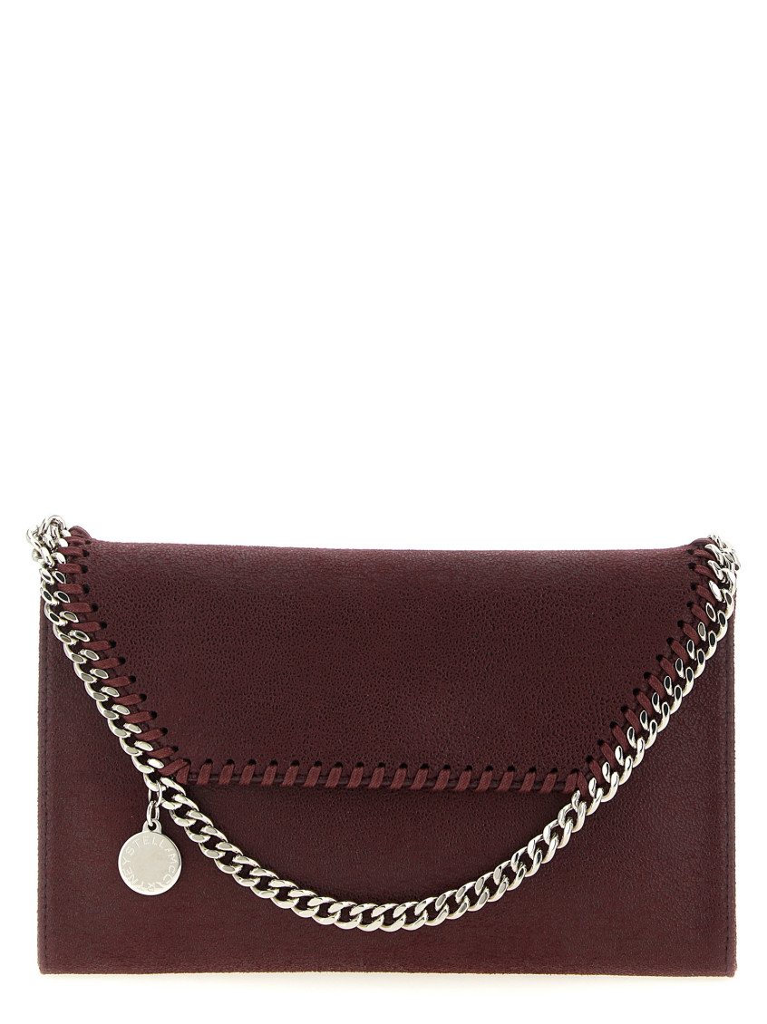 Stella Mccartney Maroon Falabella Clutch In Burgundy