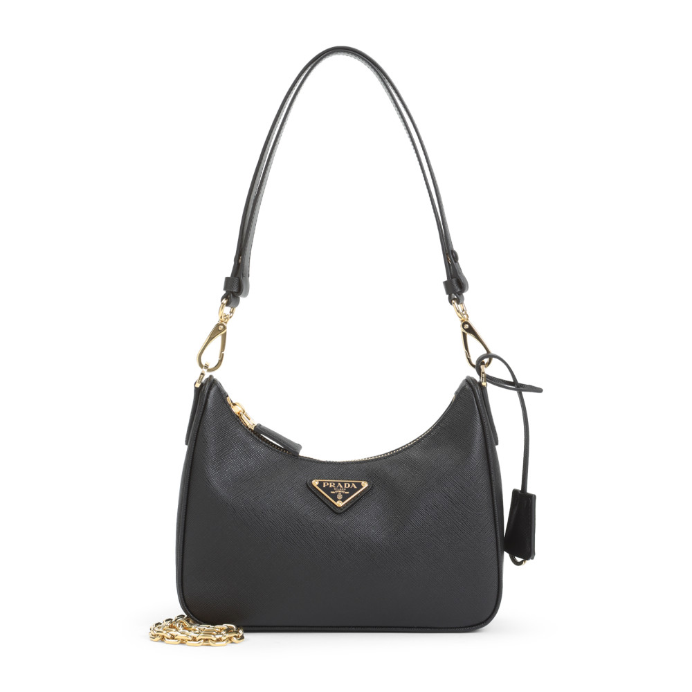 Prada Black Re Edition Shoulder Bag In Black