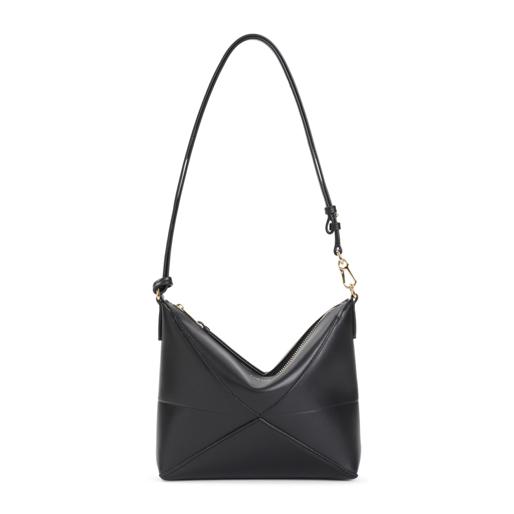 Loewe Puzzle Fold Shoulder Bag In Black