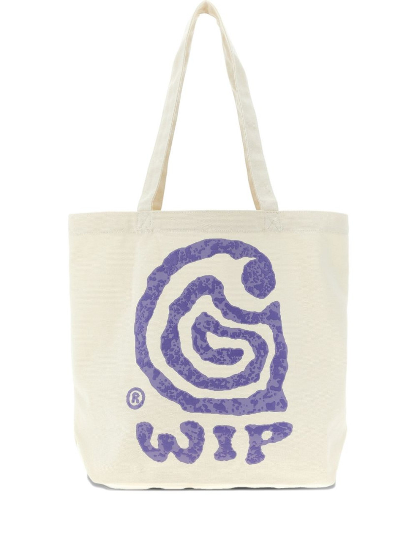Carhartt Canvas Graphic Tote Tote Bag White In White