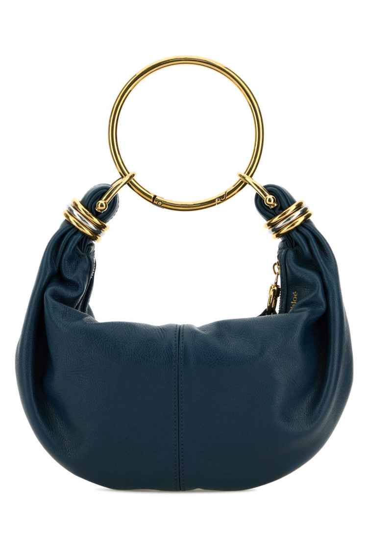 Chloé Tapestry Blue Leather Bracelet Handbag In Teal