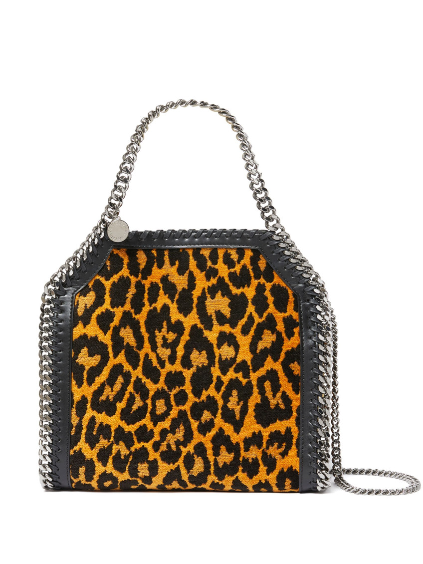 Stella Mccartney Leopard-print Mini Falabella Tote Bag In Leopard Print
