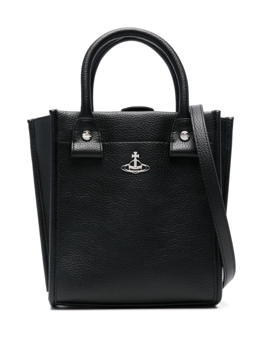 Vivienne Westwood Black Small Teddy Satchel In Black