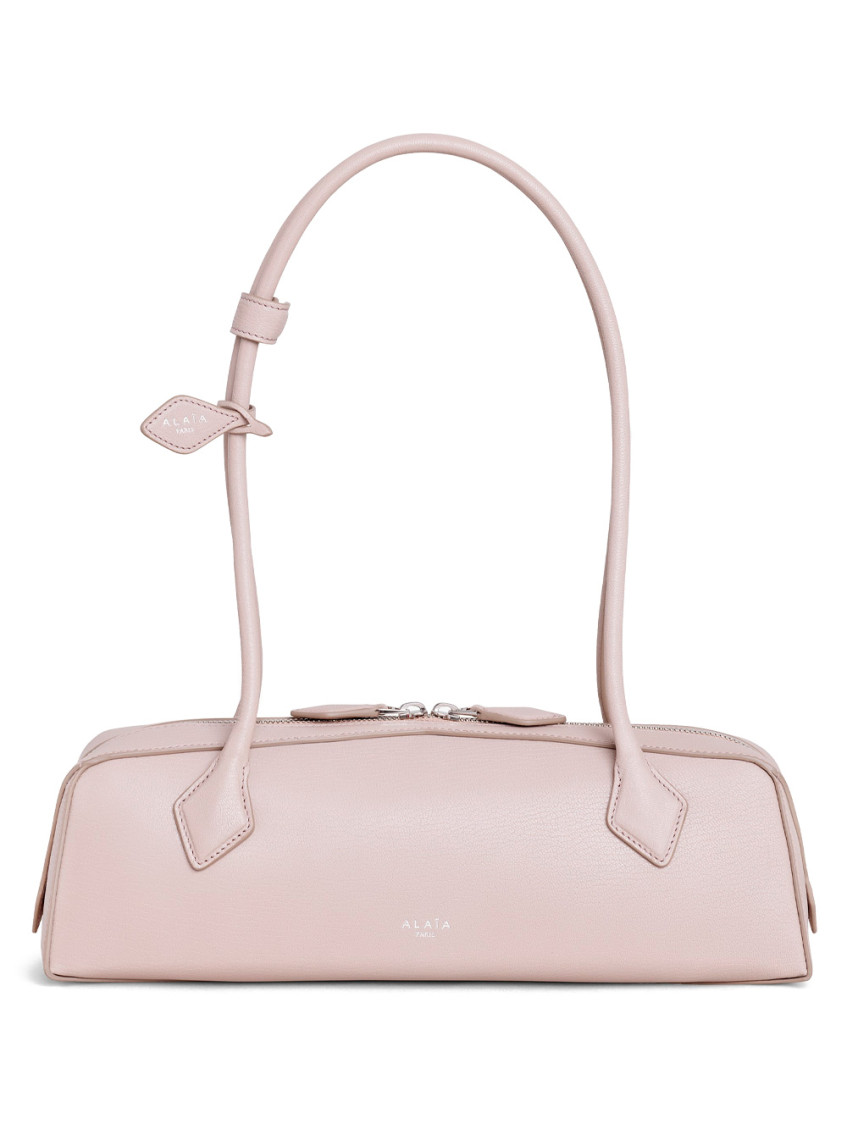 Shop Alaïa Beige Le Teckel Medium Shoulder Bag