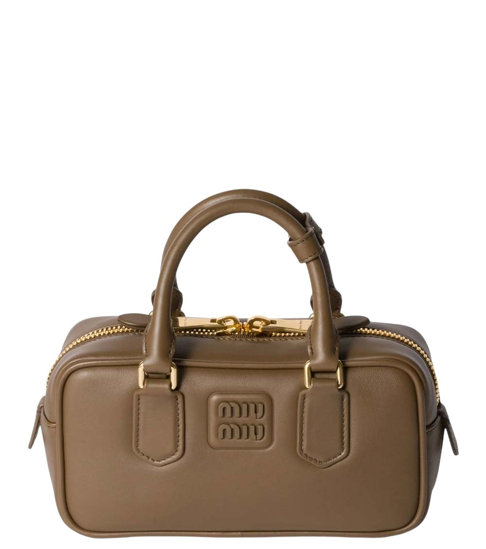 Miu Miu Brown Arcadie Mini Satchel for Women Online USA at Darveys.com