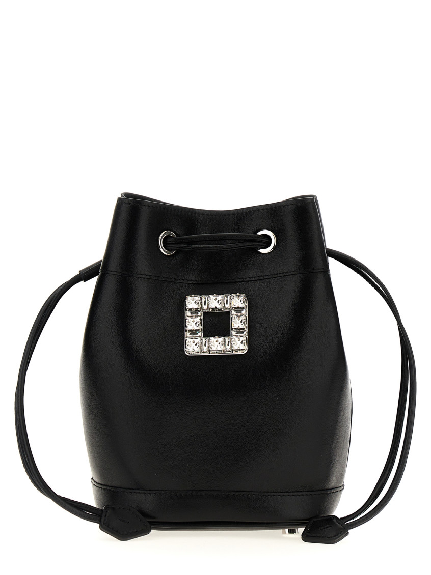 Roger Vivier Black Trs Vivier Bucket Bag In Black