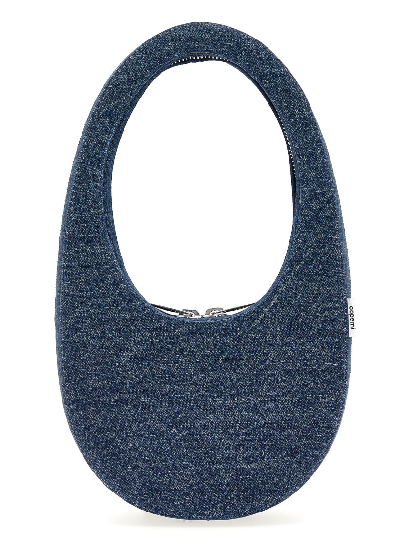 Shop Coperni Blue Mini Swipe Bag Handbag