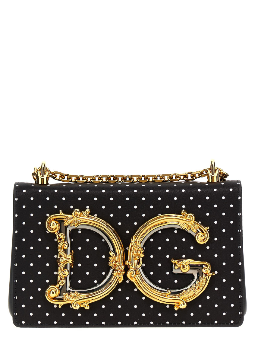 Dolce & Gabbana Black Dg Girls Crossbody Bag In Black